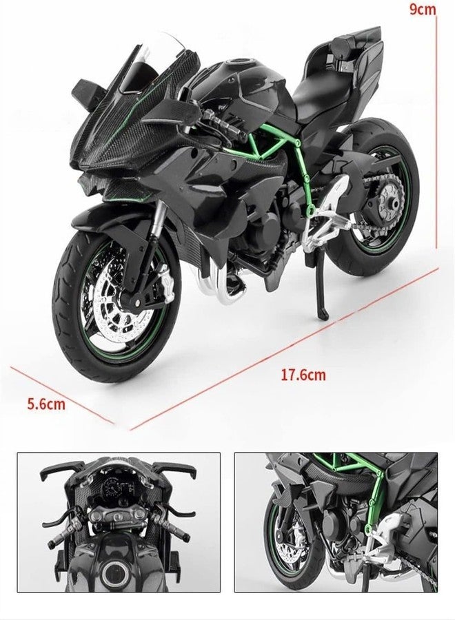 KENIRY Police Motorcycle Toy - Pull Back Motorcycle Toys, Tiny Gift with Music Lighting, Latte Motorcycles Toy for Kids Boys Age 3-8 Year Old [Multicolor] (Ninja Bike-Black) - Image 2